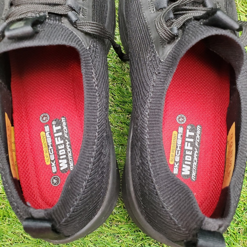 Skechers D'Lux Walker SR Ozema Slip Resistant Work Shoes Black Womens 7.5 WIDE - Picture 3 of 10